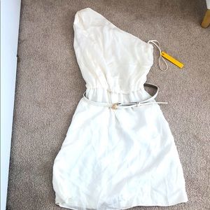 One-shoulder belted dress NWT